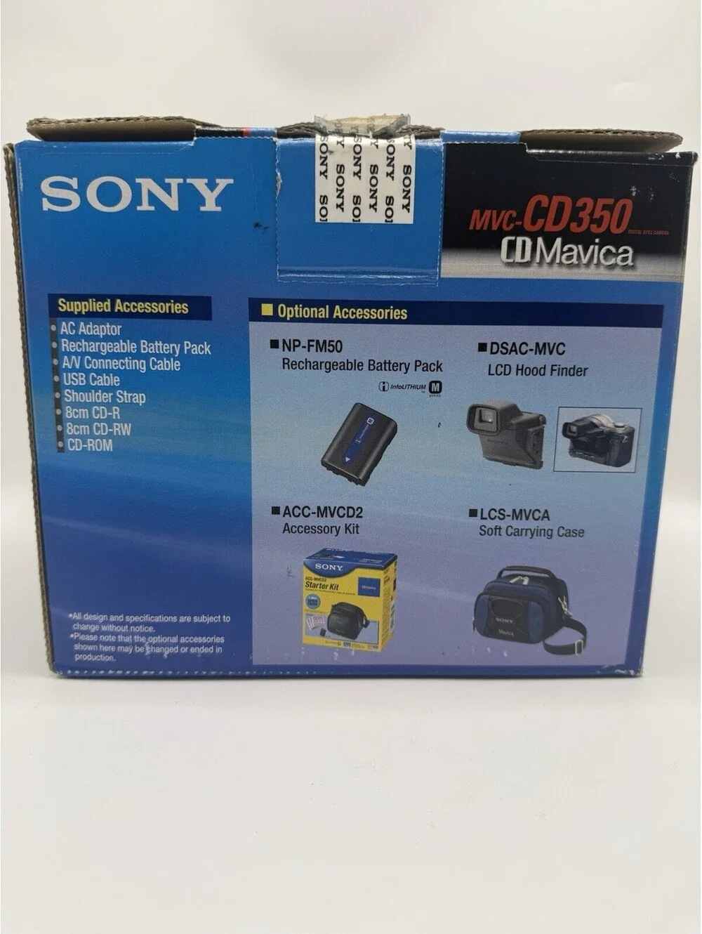 Sony Mavica MVC-CD350 3.2MP Digital Camera Untested No Charger